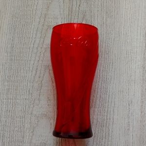 Red coca cola glass